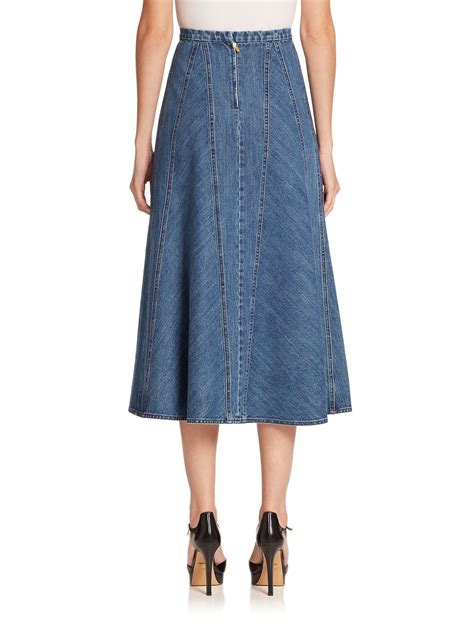 michael kors blue jeans|michael kors jean skirt.